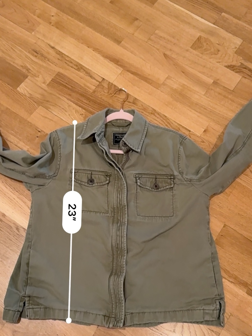 Abercrombie & Fitch Olive Utility Military Field Jacket - Picture 8 of 9